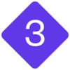 Number three icon